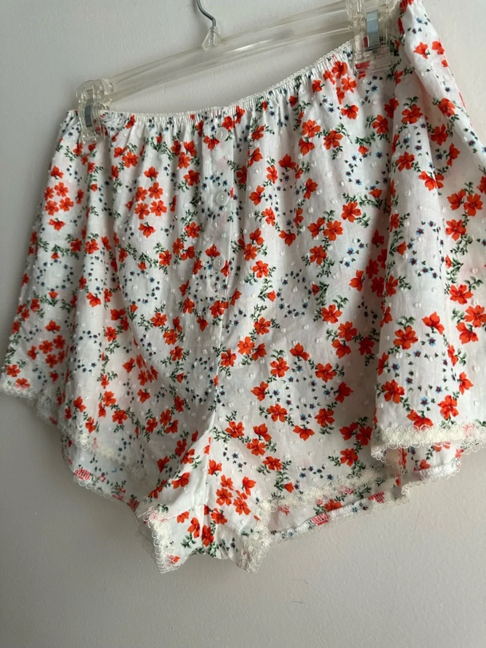 Blush • Ditsy Floral‎ Lace Trim Pajama Shorts